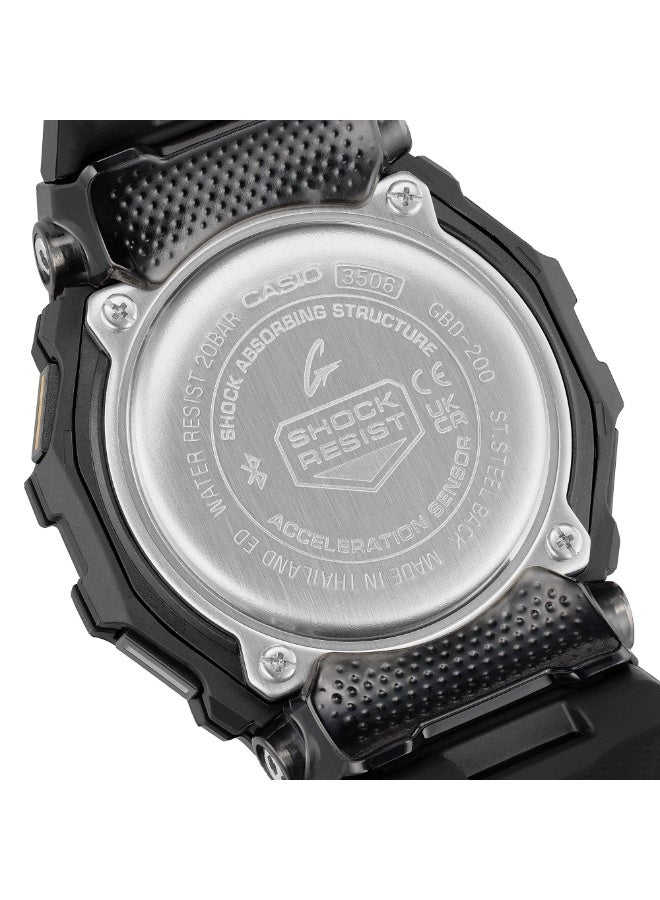 CASIO G-shock Digital Black Resin Band Men's Watch GBD-200-1A1DR - 48.4 × 45.9 × 15 mm - Image 5